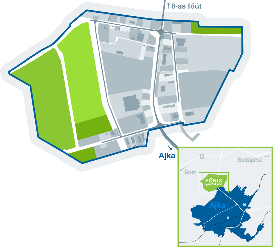 Az ipari park térképe